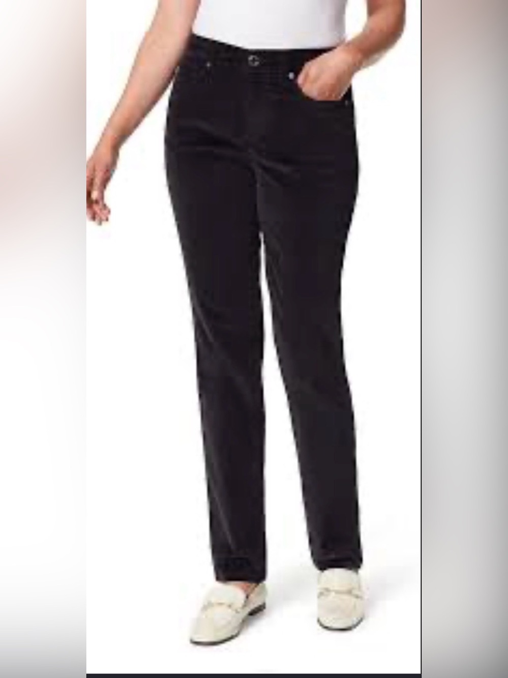 NWOT Bandolino Black Corduroy Slack Straight Leg “Mandie”